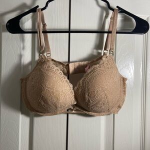 Victoria's Secret Tan Lace Underwire Bra